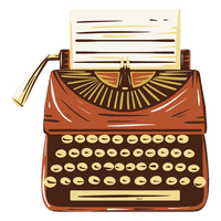 Antique Vector Typewriter Free Download PNG HQ