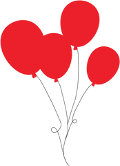 Red Balloons Png - Clip Art