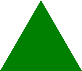 Green Triangle Icon - Triangle Shape Png