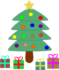 Charlie Brown Christmas Tree Png - Cartoon Christmas Tree With Presents