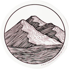 Mountain Sticker U2013 Red Umbrella Designs - Sketch Png