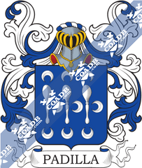 Padilla Family Crest Coat Of Arms And - Melton Coat Of Arms Png