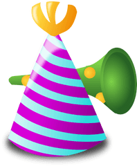 Hat And Horn Clip Art - Birthday Stuff Png