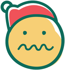 Uncertain Squiggle Mouth Face Santa - Expression When Your Mouth Is A Squiggle Png