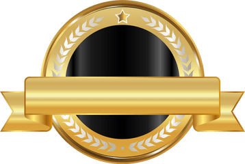 Download Hd Gold Seal Png - Logo Black And Gold Circle