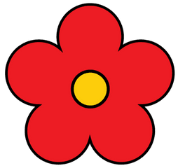 Simple Flower Cliparts Free Download Clip Art - Cute Red Flower Clipart Png