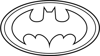 Batman Sign Drawing - Batman Logo Line Drawing Png