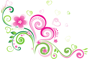 Transparent Pink And Green Decoration Png Image Flower Decorative Line