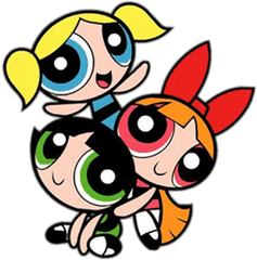 Download Hd Powerpuff Girls Holding Each Other - Powerpuff Powerpuff Girls Png