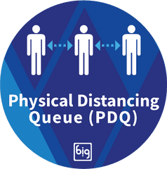 Physical Distancing Queue Application - Bits In Glass Sharing Png