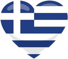 Transparent Png Svg Vector File - Greece Heart Flag Png