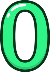 Green Numbers Number Zero Study Icon - Zero Icon Png