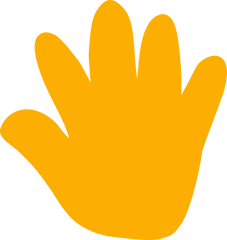 Hand Print Orange - Scalable Vector Graphics Png