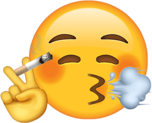 Cigarette Smoking Emoji Yellow Smoke - Smoking Cigarette Emoji Png