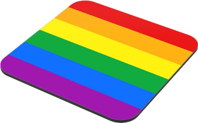 Rainbow Flag - Lgbtq Pride Flag Coaster Just Stickers Illustration Png