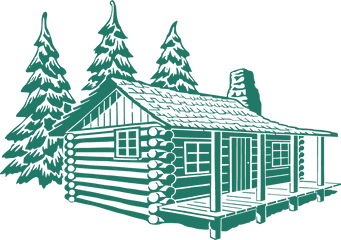 Shack Cabin Wood - Draw A Log Cabin Png