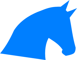 Blue Horse Head Silhouette Clip Art - Vector Horse Head Clip Art Png