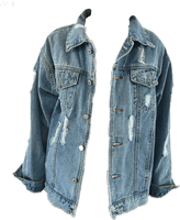 Jacket Blue Girl Denim PNG Download Free