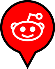 Reddit Logo Icon Of Colored Outline - Reddit Icon Png