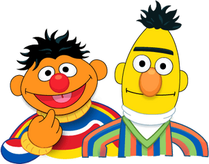 Sesame Street Characters Faces Png 2 - Bert And Ernie Head