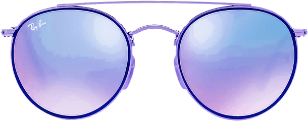 Download Bridge Sunglasses Ray - Ban Double Goggles Round Sunglasses Png For Girls