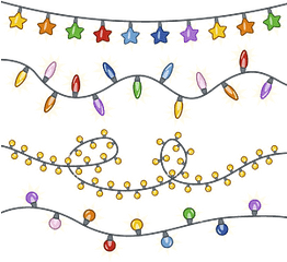 Merry Christmas Garland Clipart Free Download Creazilla - Clip Art Png