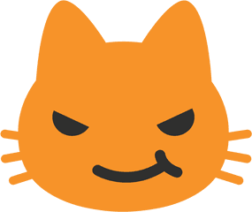 Cat With Wry Smile Emoji - Android Cat Emoji Png