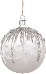 Glass Ornament Clearwhite - Glass Christmas Ball Png Full Christmas Glass Ball Png