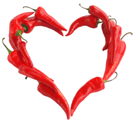 Png Text With Transparent Background - Chili Pepper Heart