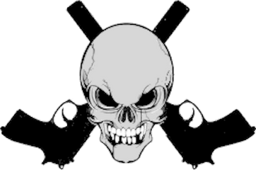 Download Gun And Skull Png - Skull With Gun Png