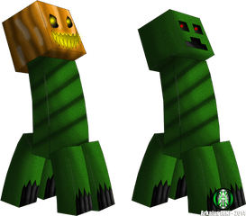 Download Hd Minecraft My Ideas Pumpkin Head Creeper By - Tree Png