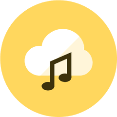 Cloud Music Free Icon Of Kameleon Yellow Round - Radar Png