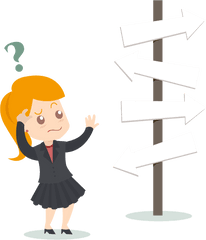 Download Woman Business Scrum Confused - Clip Art People Animated Png