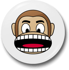 Monkey Angry Badge - Just Stickers Angry Monkey Cartoon Face Png