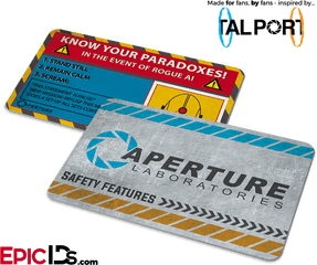 Portal Inspired Aperture Labs Know Your Paradoxes Card - Aperture Science Id Card Png