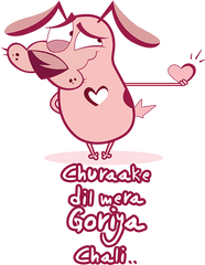 Courage The Cowardly Dog Tshirt Design - Cartoon Png