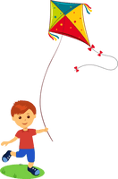 Makar Sankranti Kite Cartoon Line For Happy Decoration - Free PNG