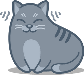 Cute Funny Cats - Cartoon Cat Cat Purring Png