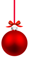 Christmas Red Bauble PNG Free Photo