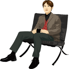 Man Sitting Position Clip Art - Man Sitting Position Clip Man Sitting On Chair Clipart Png