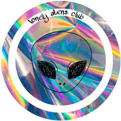 Tumblr Alien Holo Pink Space Sticker - Dot Png