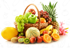 Basket Fruit Free Clipart HD - Free PNG