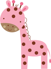 Girl Giraffe Clipart - Baby Shower Girl Png