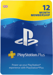 Sony 240620168 Playstation Plus Prepaid 12 Months Membership Subscription - Ps Plus 1 Month Png