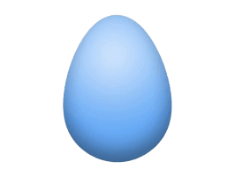 Blue Plain Easter Egg Download HQ - Free PNG