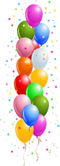 Border Birthday Balloons Clipart - Balloon Border Png