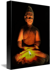 Buddha By Candle Light Celine Chamberlin - Religion Png