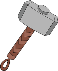 How To Draw Thors Hammer - Thor Hammer Drawing Easy Png