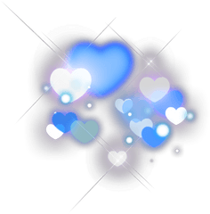 Download Hd Ftestickers Overlay Hearts Light Sparkle Blue - Heart Png