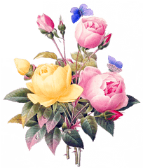 Flowers Vintage Cutout Cut - Drawing Flowers For Kids Png